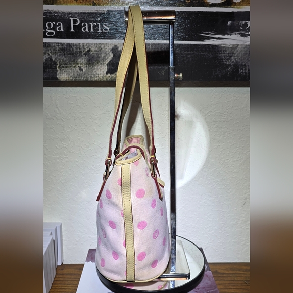 Dooney & Bourke Pink Polka Dot Tote - Picture 2 of 6